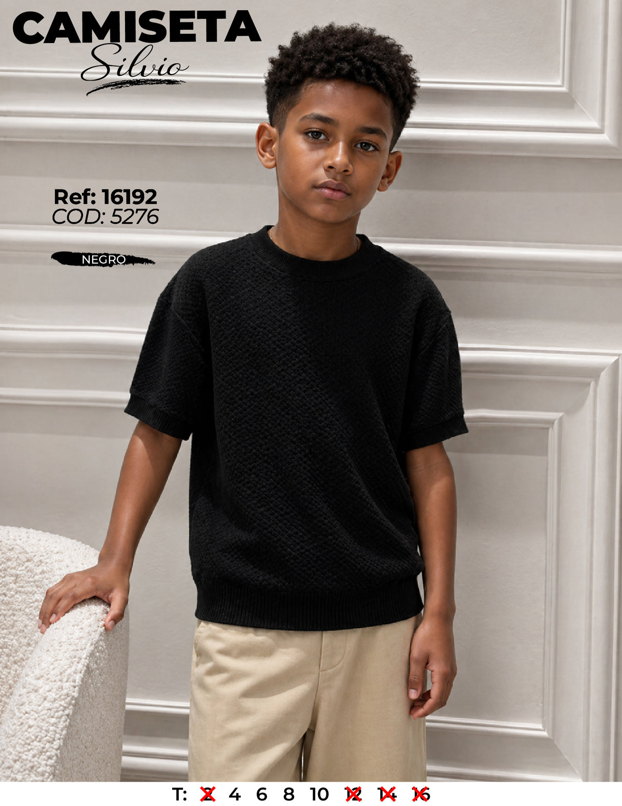 camibuso silvio negro niño