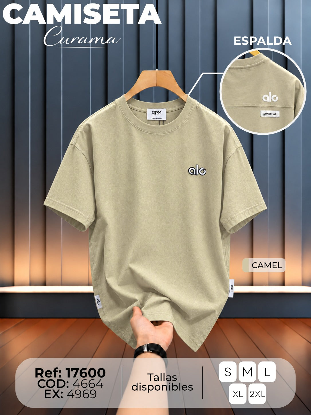 Camiseta curama hombre hand