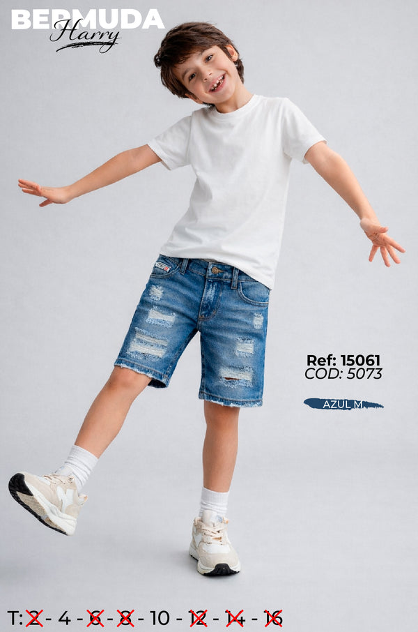 bermuda harry azul m niño