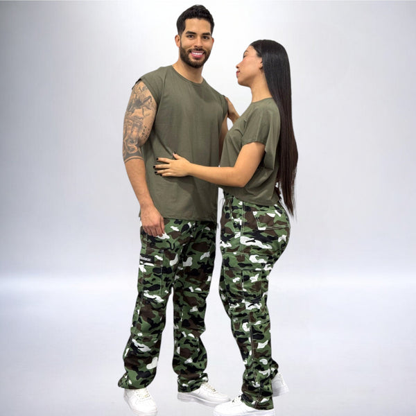 Pantalon cargo militar hombre