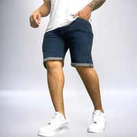 Bermuda jean clásica hombre