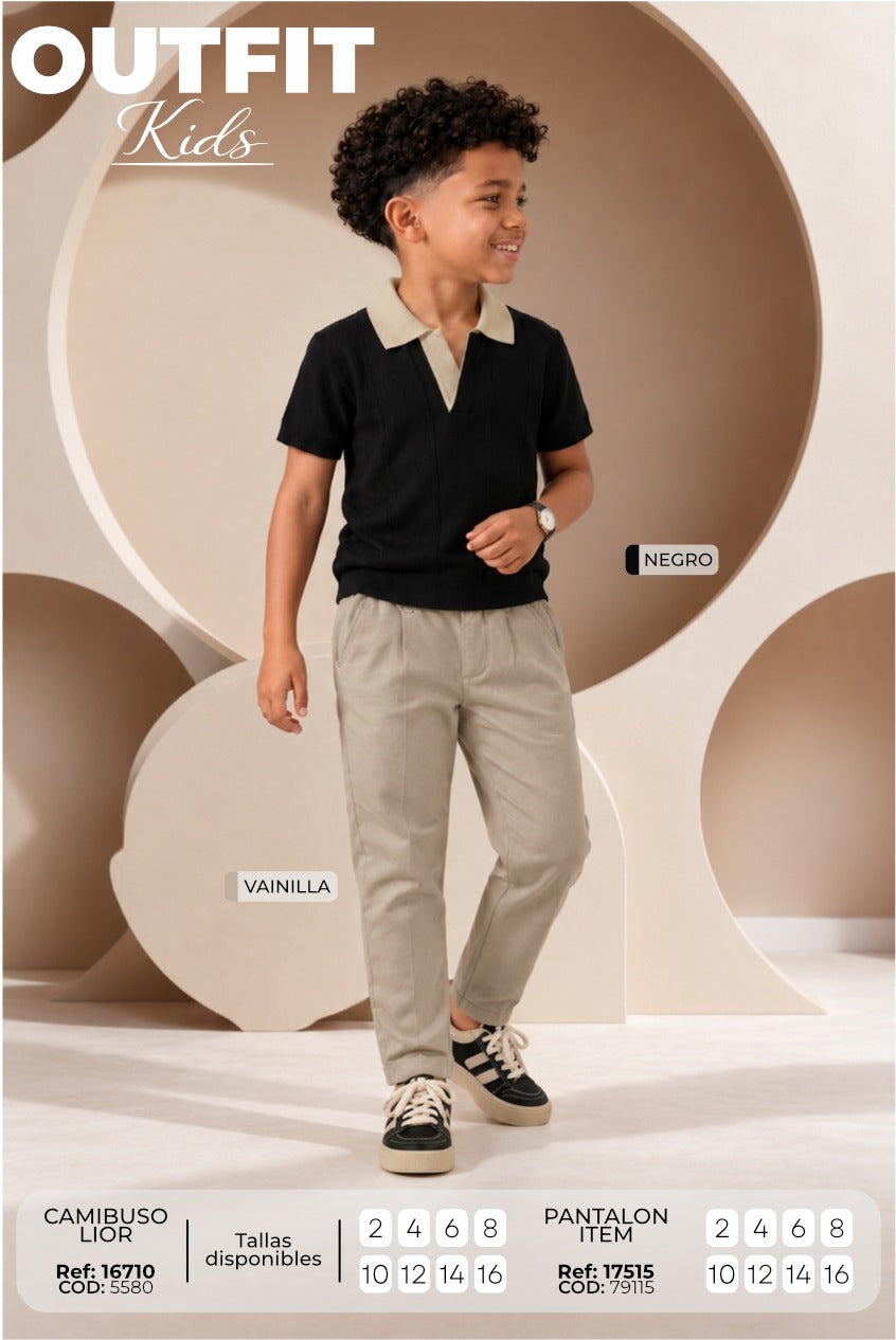 Outfit niño lior negro old money