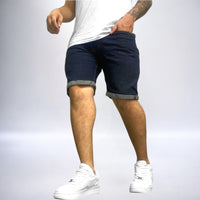 Bermuda jean clásica hombre