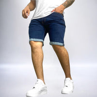 Bermuda jean clásica hombre