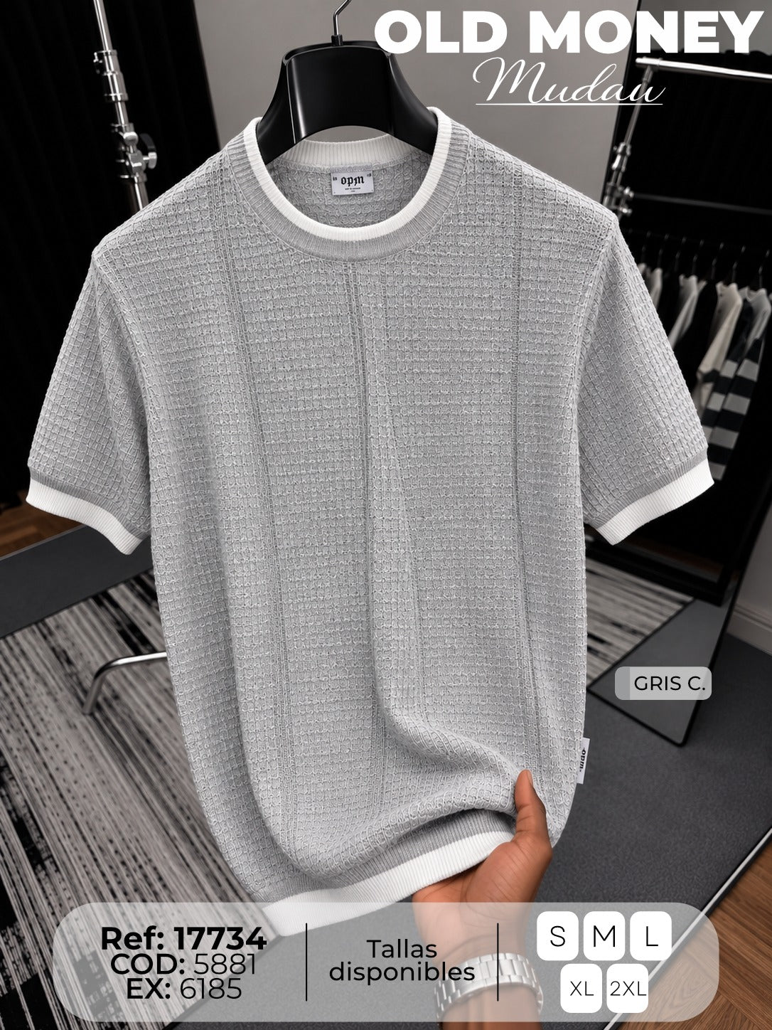 camibuso hombre mudau gris c