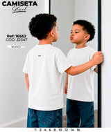 camiseta glicol blanco niño