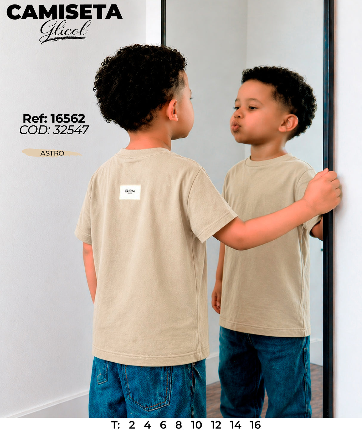 camiseta glicol astro niño