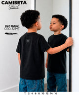camiseta glicol negra niño