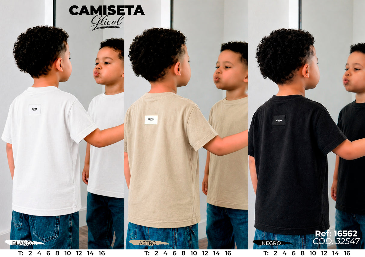 camiseta glicol collage niño