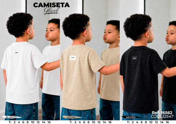 camiseta glicol collage niño
