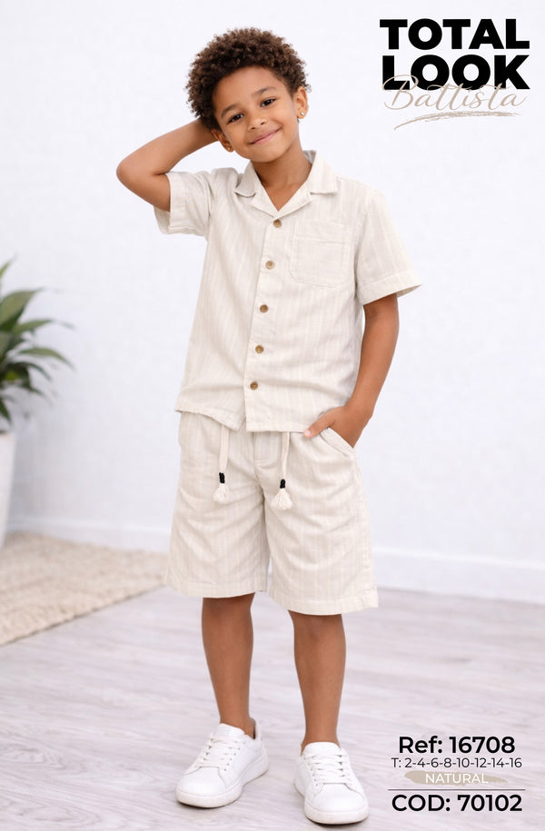 total look battista natural niño