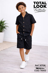 total look battista negro niño