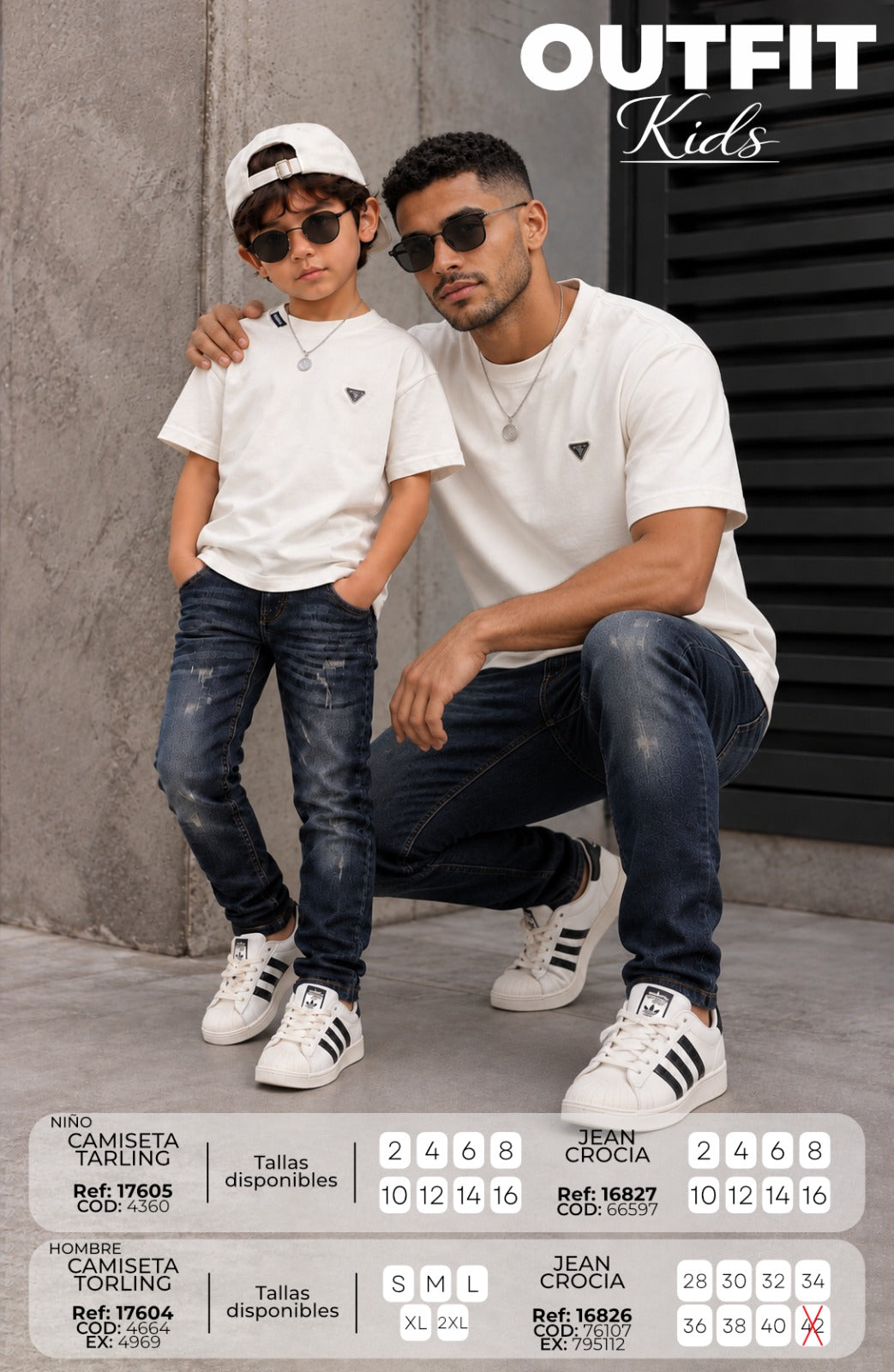 outfit padre e hijo tarling crocia