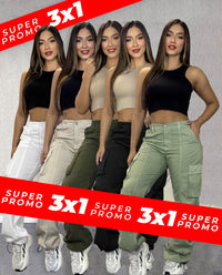 Pantalon cargo litchi