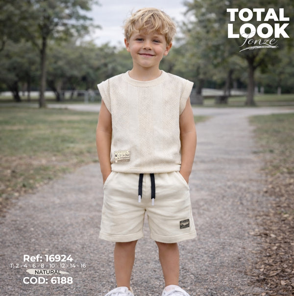 total look fonze natural niño