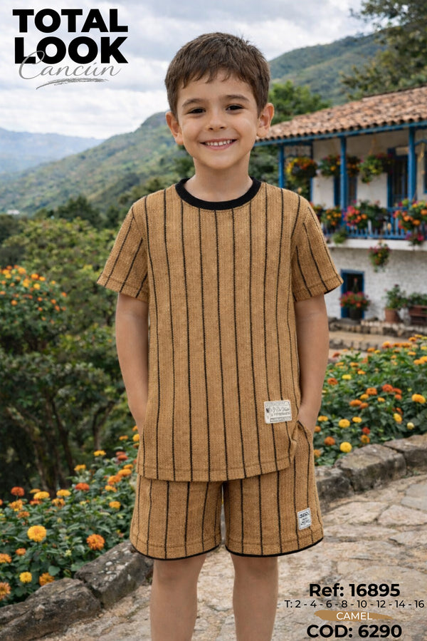 total look cancun camel niño