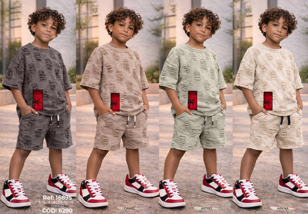 total look desgast collage niño