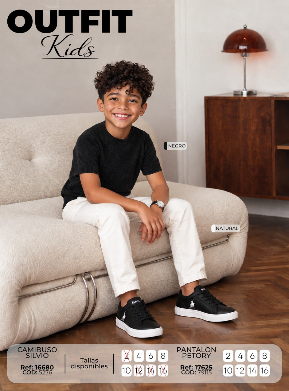 Outfit niño silvio negro old money