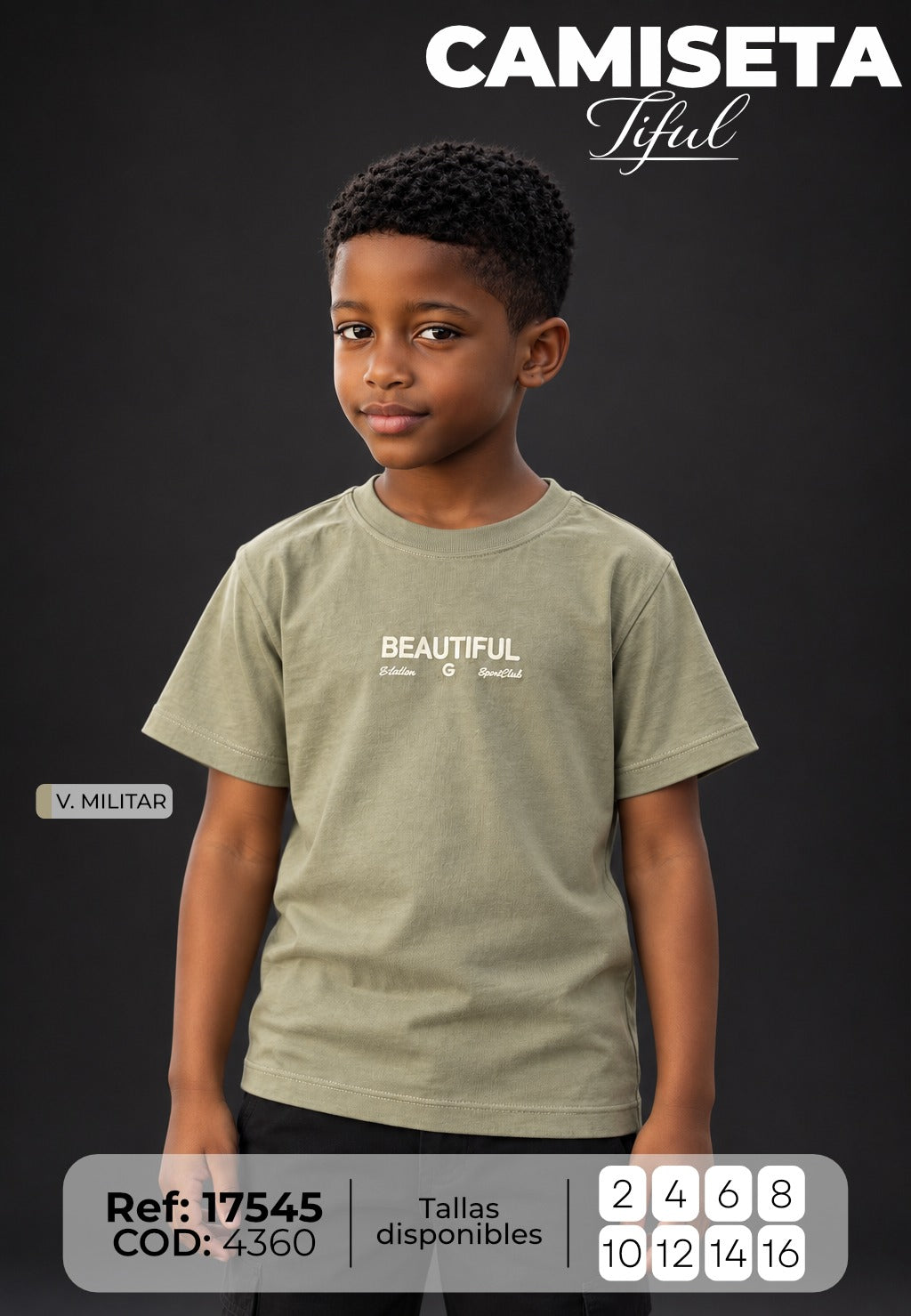 camiseta tiful niño