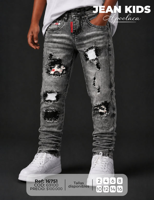Jean regular Apoolaca niño
