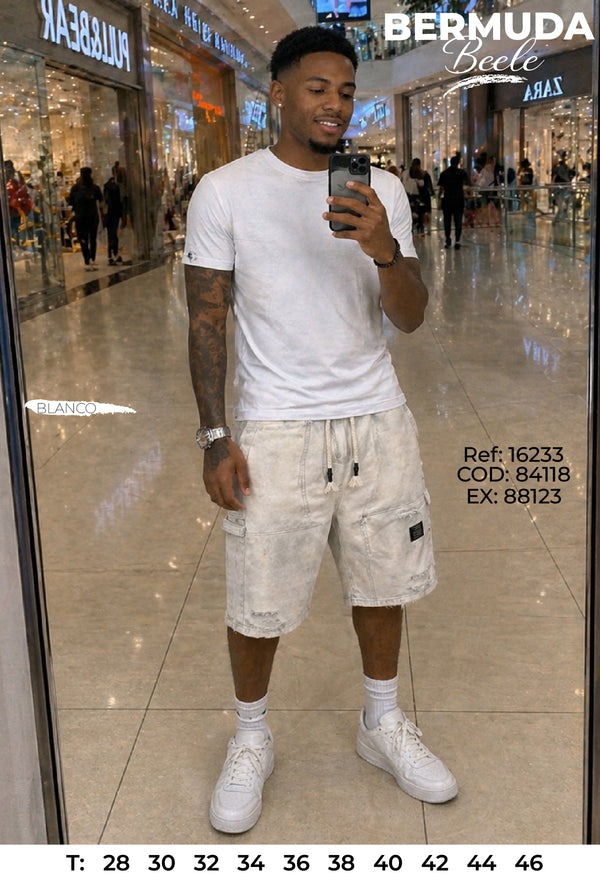 bermuda beele blanco hombre