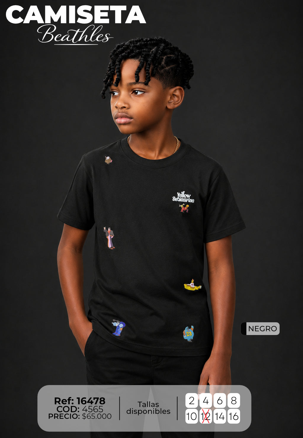 camiseta beathles niño