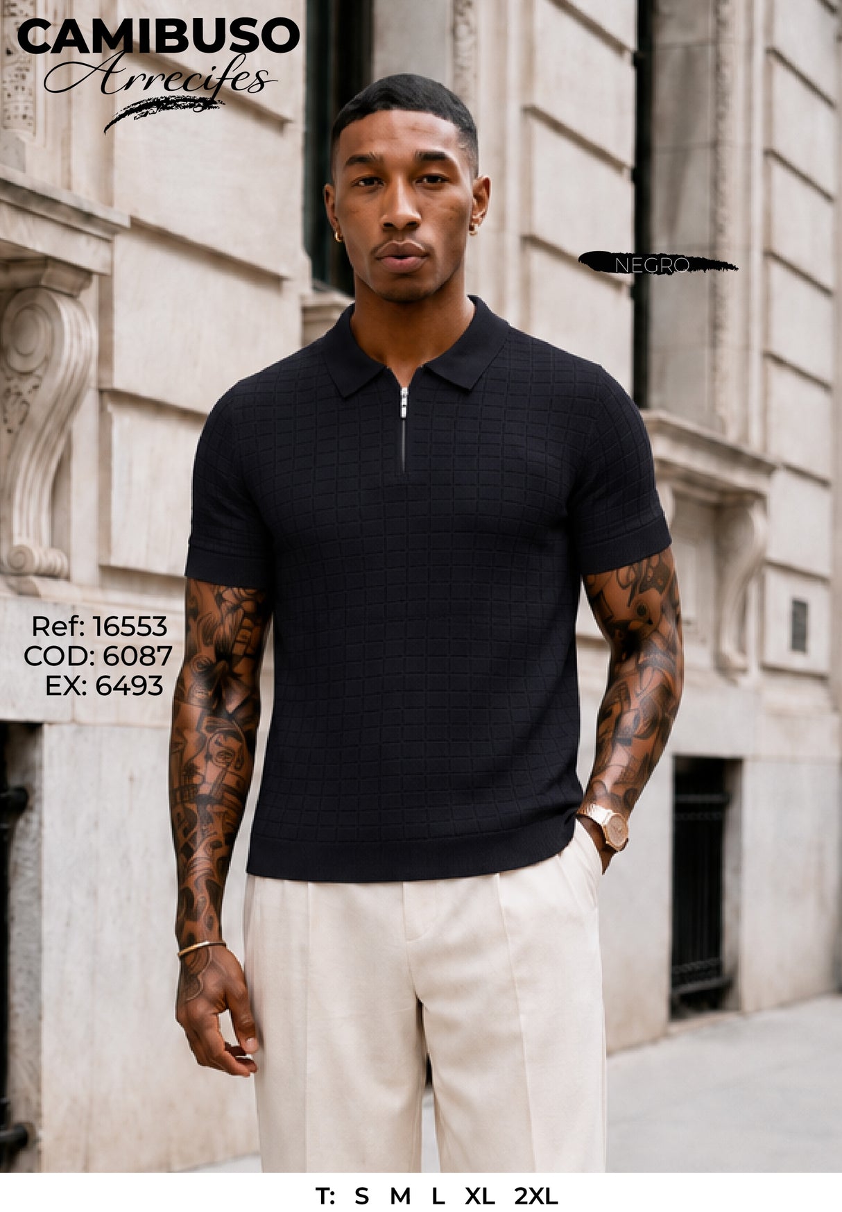 camibuso arrecifes negro hombre