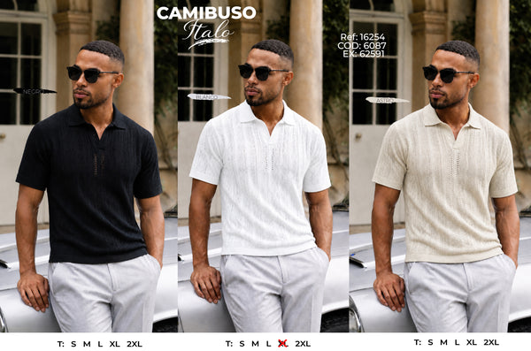 Camibuso italo collage hombre