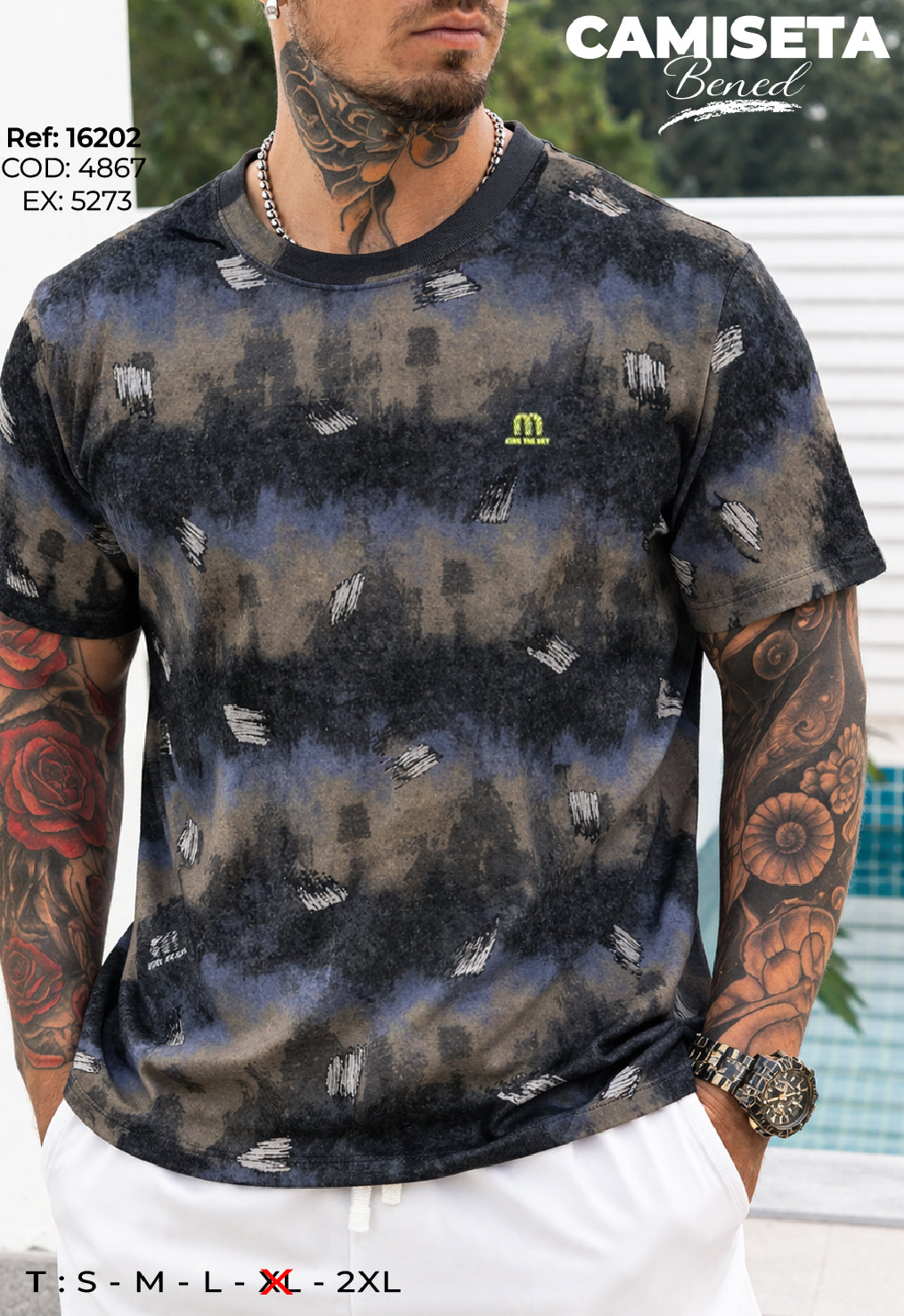 camiseta bened hombre
