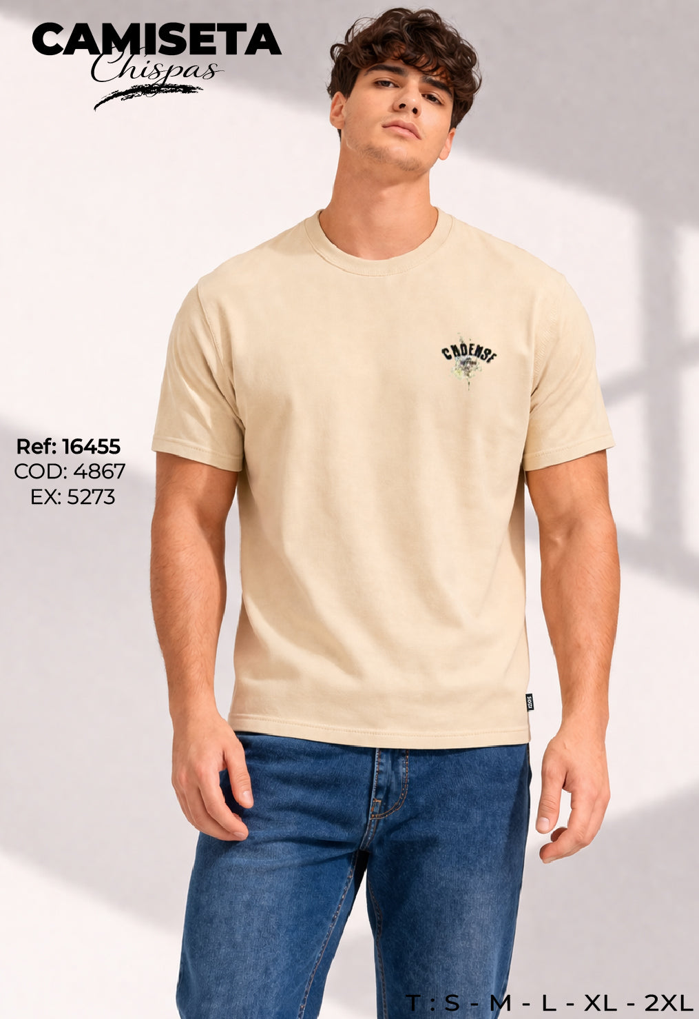 camiseta chispas hombre