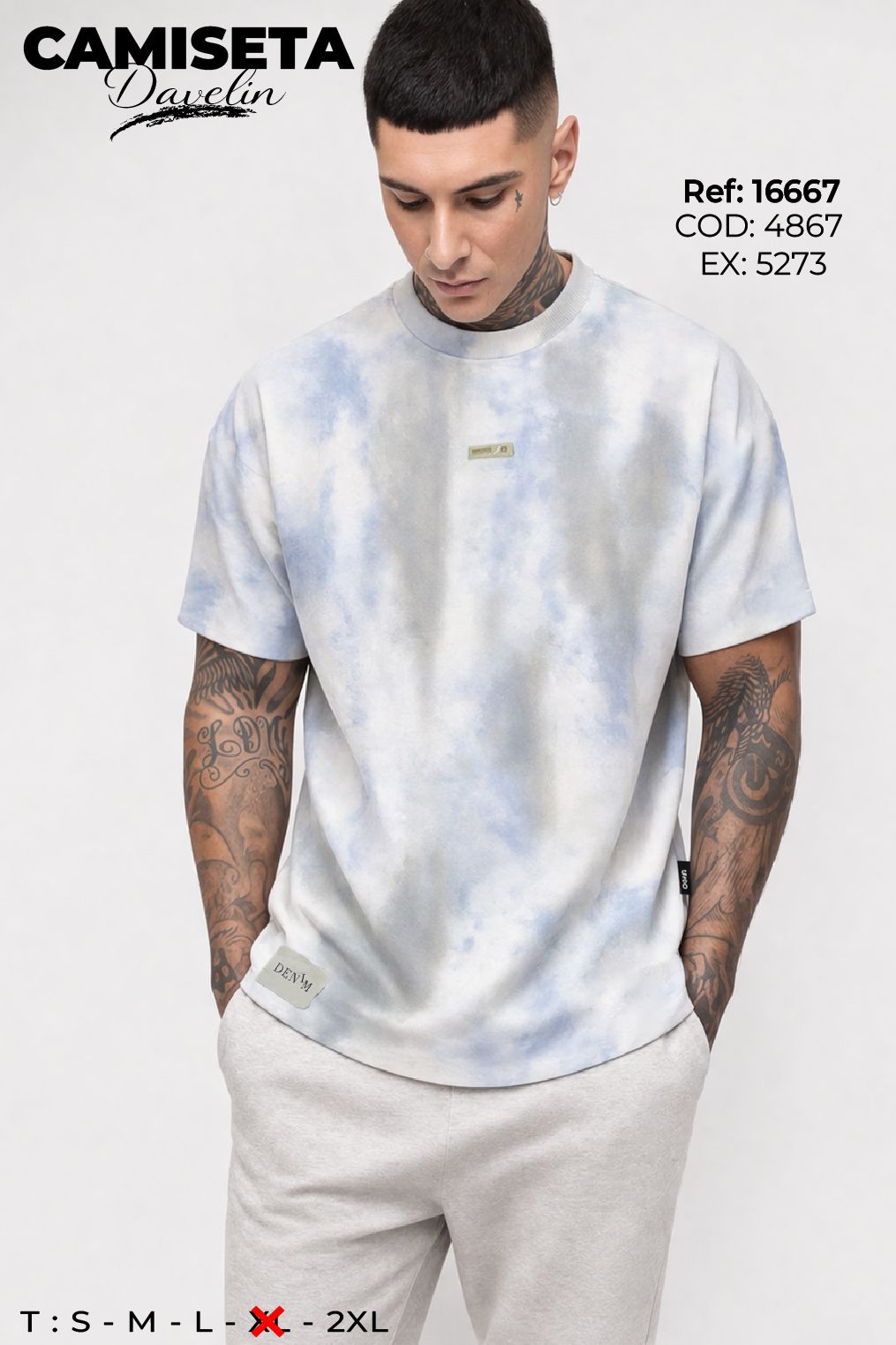 camiseta davelin hombre