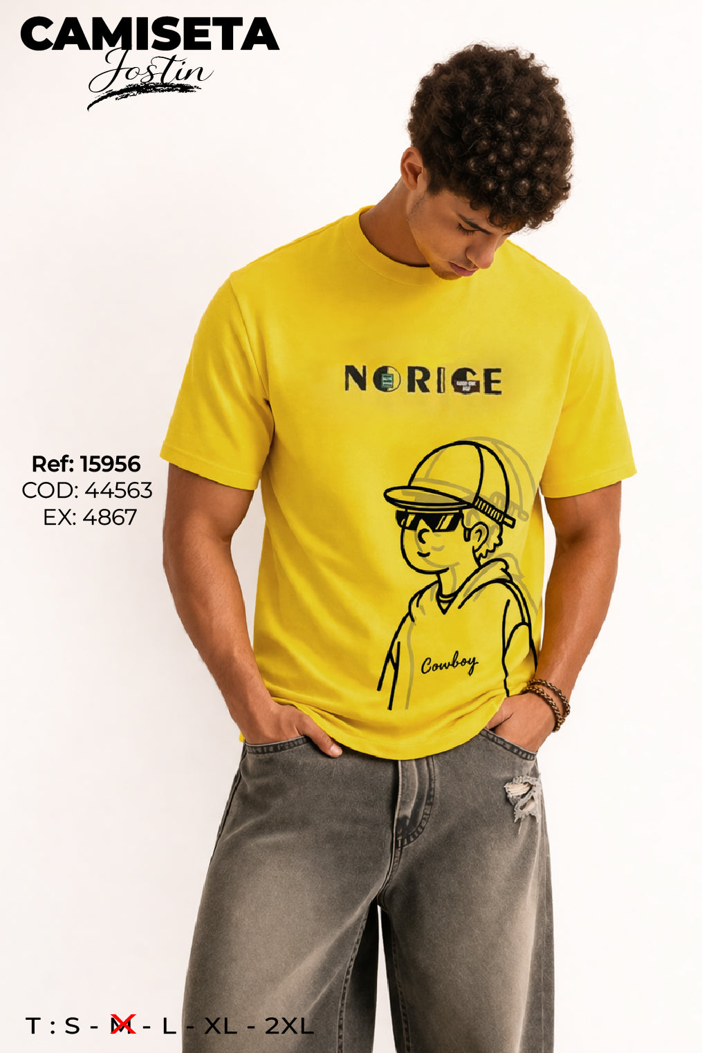 camiseta jostin hombre