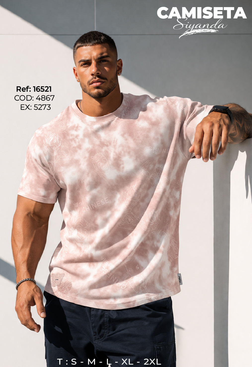 camiseta siyante hombre