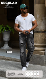 jean regular fleur hombre