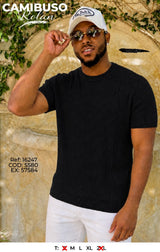 Camibuso rolan negro hombre