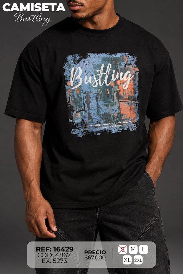 camiseta bustling hombre