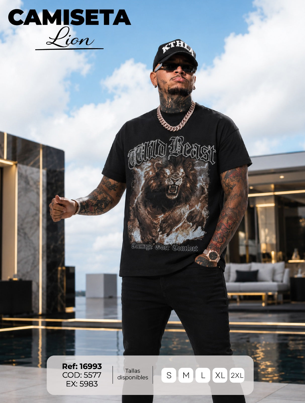 Camiseta lion hombre