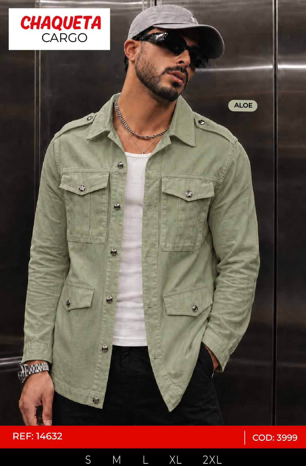 Chaqueta cargo aloe hombre outlet