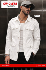 Chaqueta cargo blanco hombre outlet