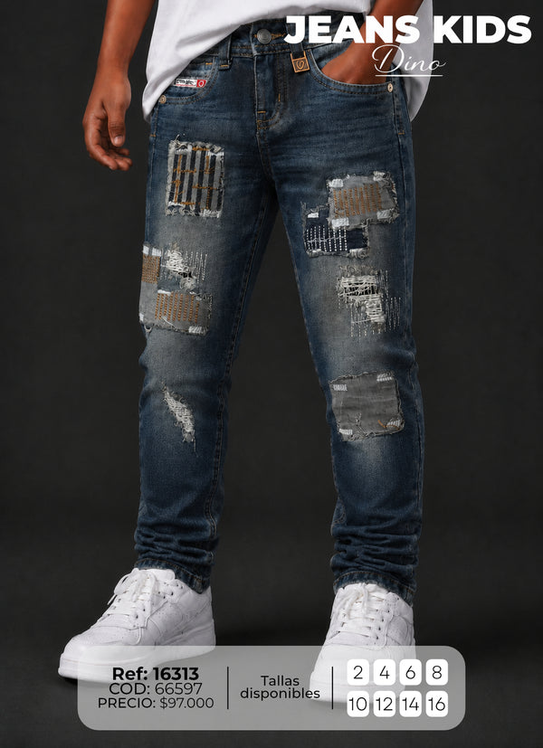 Jean regular Dino niño