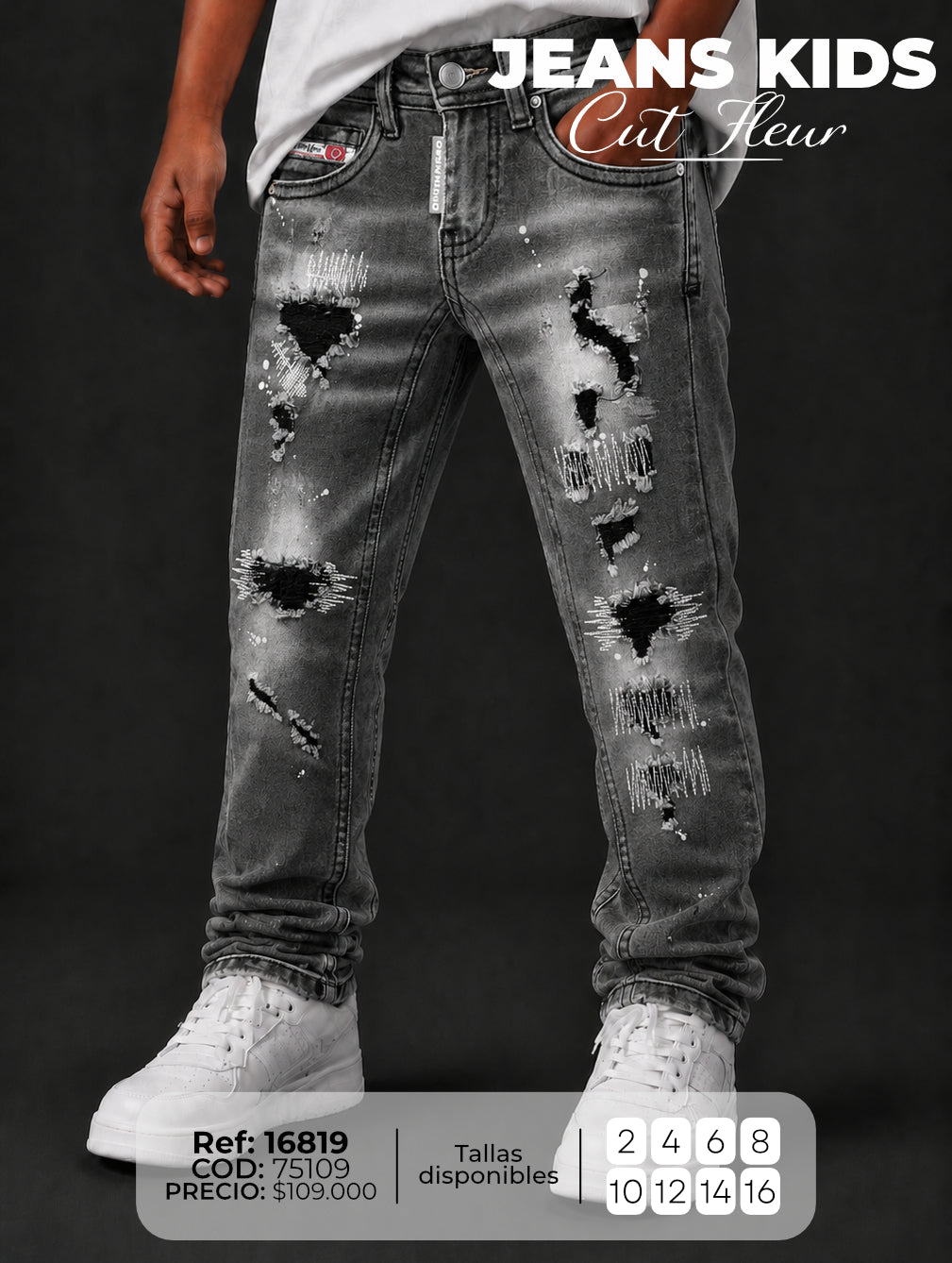 Jean CUT FLEUR niño