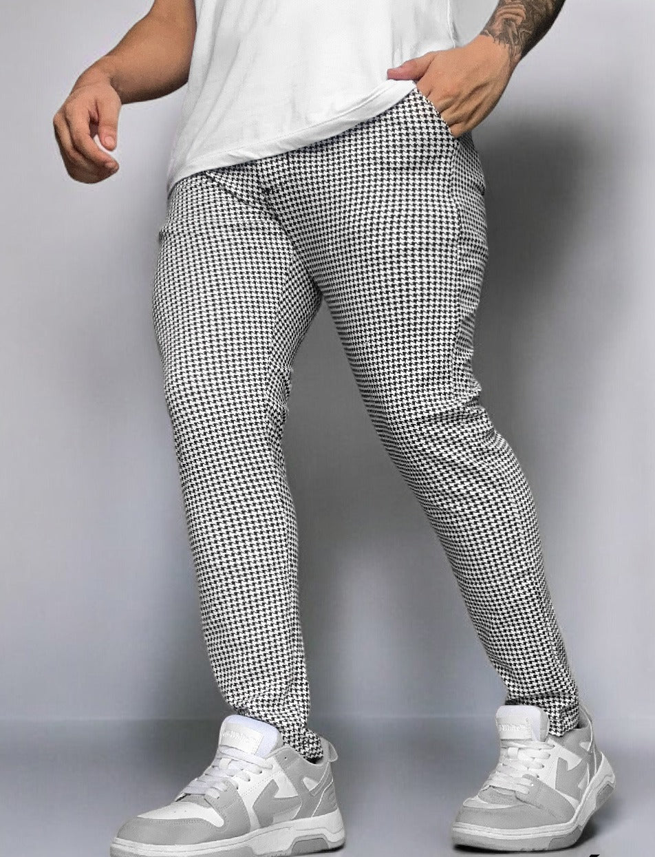 Pantalon confort a cuadros