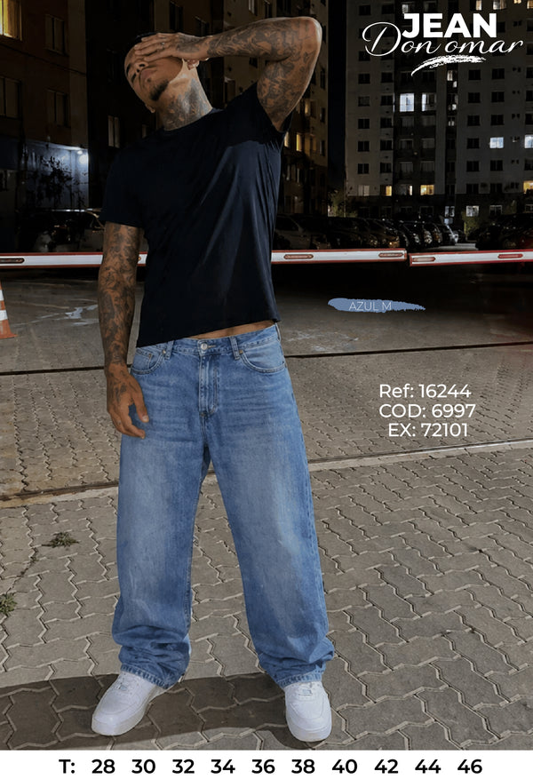 jean baggy don omar azul m hombre