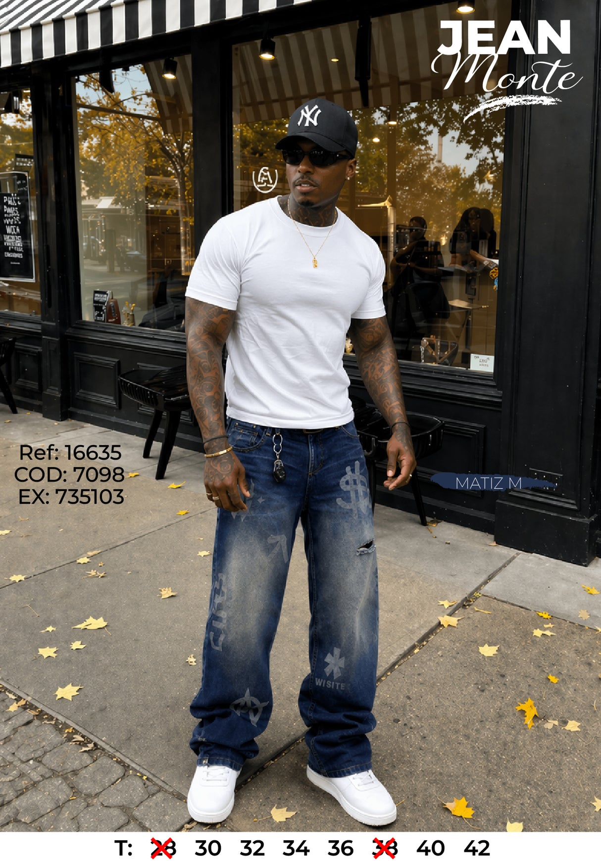 jean baggy monte matiz m hombre