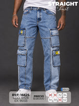 Jean baggy hombre straig trust azul m