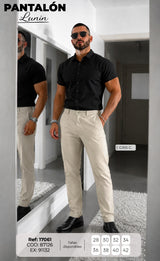 Pantalon lunin gris c hombre