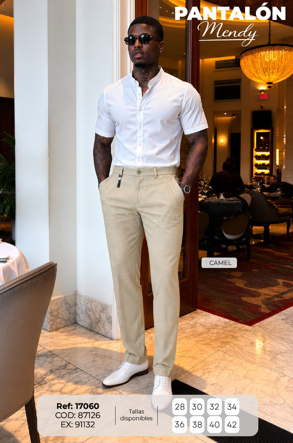 Pantalon mendy camel hombre
