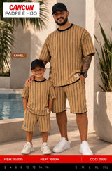 Total look cancun camel padre e hijo outlet