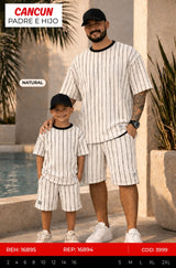 Total look cancun natural padre e hijo outlet
