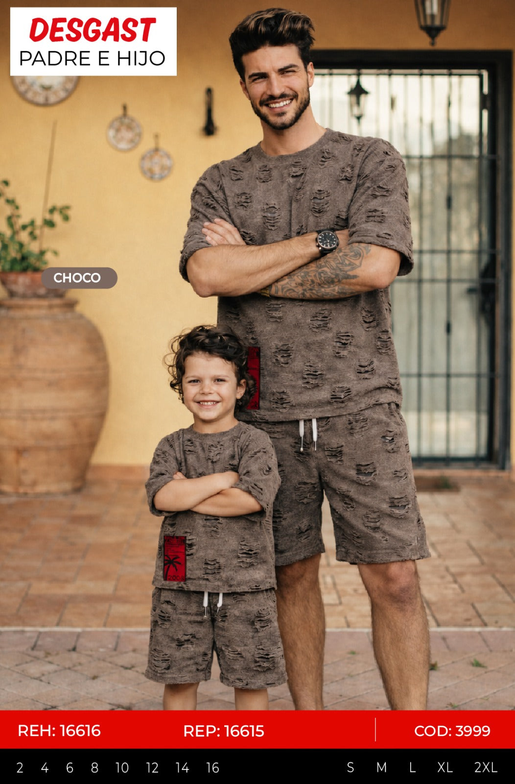 Total look desgast choco padre e hijo outlet